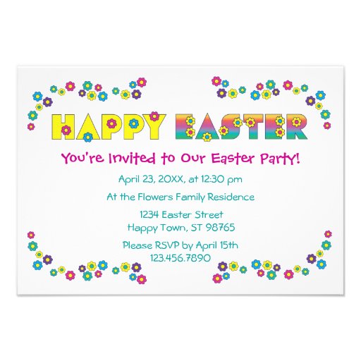 Happy Easter Personalized Announcements (front side)