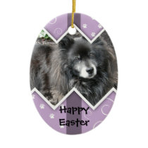 Happy Easter Photo-Paw Prints ornaments