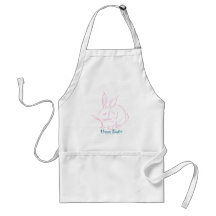 Happy Easter - pink bunny Apron