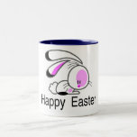 Happy Easter Pink Bunny Mugs