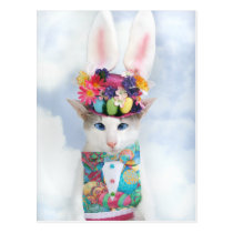Happy Easter Postcard by Skeezix the Cat postcards