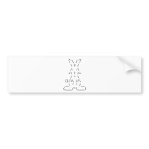 Happy Easter Rabbit Bumper Stickers