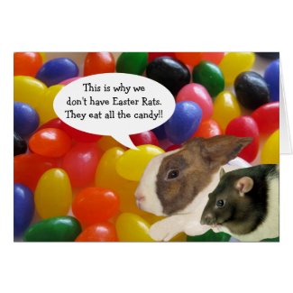 Happy Easter Rat Greeting Card