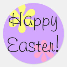 Happy Easter! Round Stickers