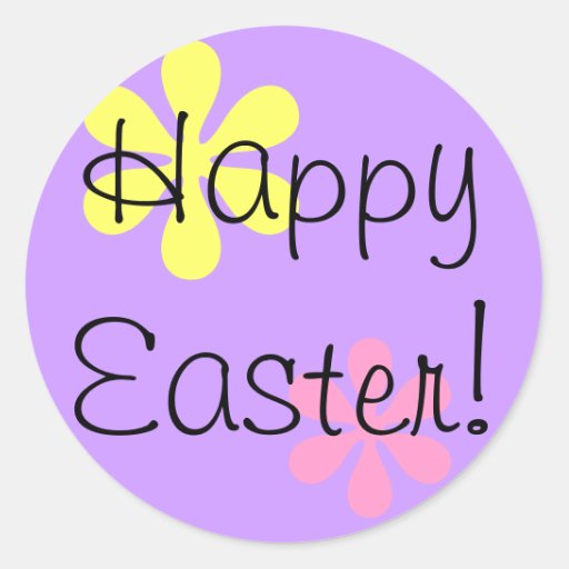 Happy Easter! Classic Round Sticker Zazzle