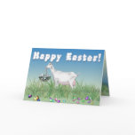 Happy Easter Saanen Goat Greeting Card