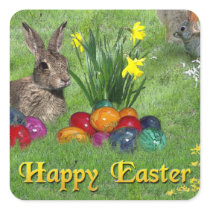 Happy Easter Square Sticker