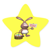 Happy Easter Star Stickers