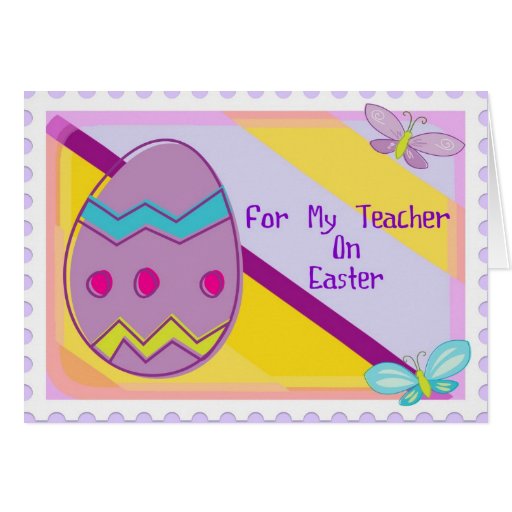 Happy Easter Teacher Card | Zazzle