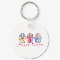 Happy Easter Three Baskets Tees and GIfts keychains