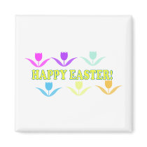 Happy Easter-Tulips 1 magnets