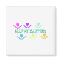 Happy Easter-Tulips 2 magnets
