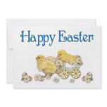 Happy Easter Vintage Chicks Invitations Template