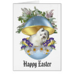 Happy Easter with a dog Greeting Card
