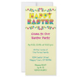 Happy Easter with Flowers Full Color Rack Card