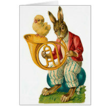 Happy Easter With French Horn Cards
