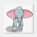 Happy Elephant Fridge Magnet