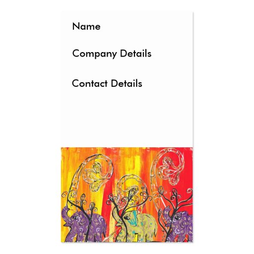 Happy Elephant Parade Business Cards (front side)