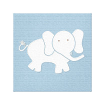 Happy Elephant Wrapped Canvas canvas prints