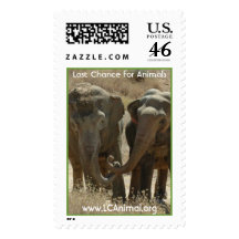 Happy Elephants Postage Stamps