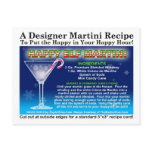 Happy Elf Christmas Martini Recipe Postcard