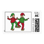 Happy elves postage stamps