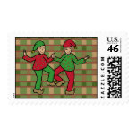Happy elves stamp