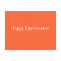 Happy Etsy-versary! Postcards postcard