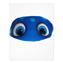 Happy Eyes Blue Cutout Custom Invite