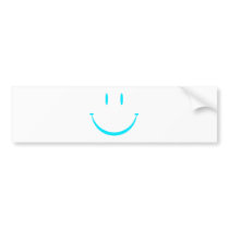Happy Face: Aqua bumper stickers