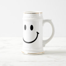 Happy Face Beer Stein Mugs