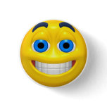 Happy Face Birthday Party Button