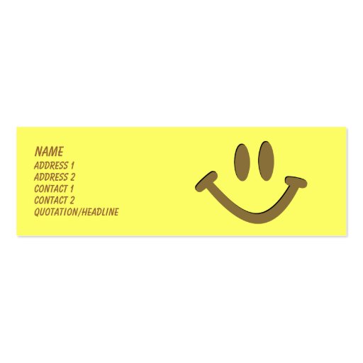 Happy Face Business Card (front side)