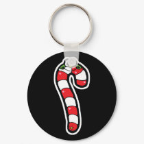 happy face candy cane keychains