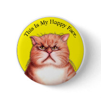 Happy Face cat buttons by gailgastfield Happy Face cat buttons