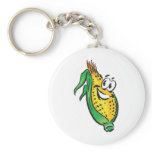 happy face corn on the cob keychains