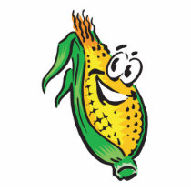 happy face corn on the cob photo cutout
