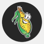 happy face corn on the cob stickers