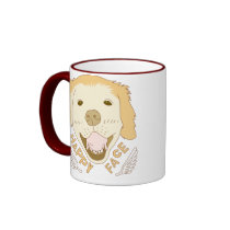 Happy Face Dog Doodle Art Mug mugs