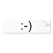 Happy face emoticon! bumper stickers