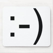 Happy face emoticon! mousepads
