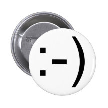 Happy face emoticon! pinback buttons