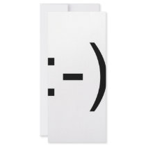 Happy face emoticon! rack card design