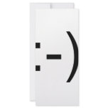 Happy face emoticon! rack card design