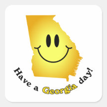 Happy Face - Have a Georgia Day! Stickers