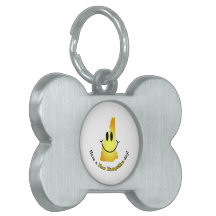 Happy Face - Have a New Hampshire Day! Pet Name Tag