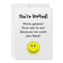 Happy Face Invitation invitation