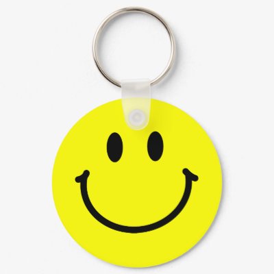 Happy Face Keychain by screwballgraphics