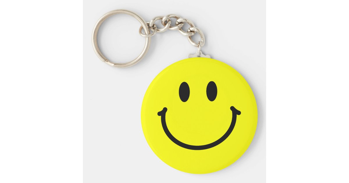Happy Face Keychain Zazzle