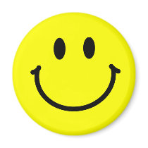 Happy Face Magnet by screwballgraphics Happy Face Magnet